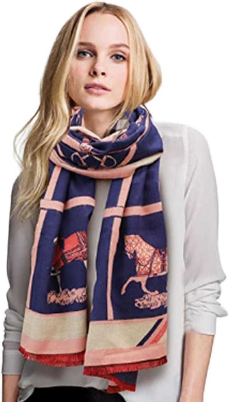 EXTREE Scarfs for Women Pashmina Silky Shawl Wrap for Evening Dressing Blanket Open Front Poncho Cape - Image 1